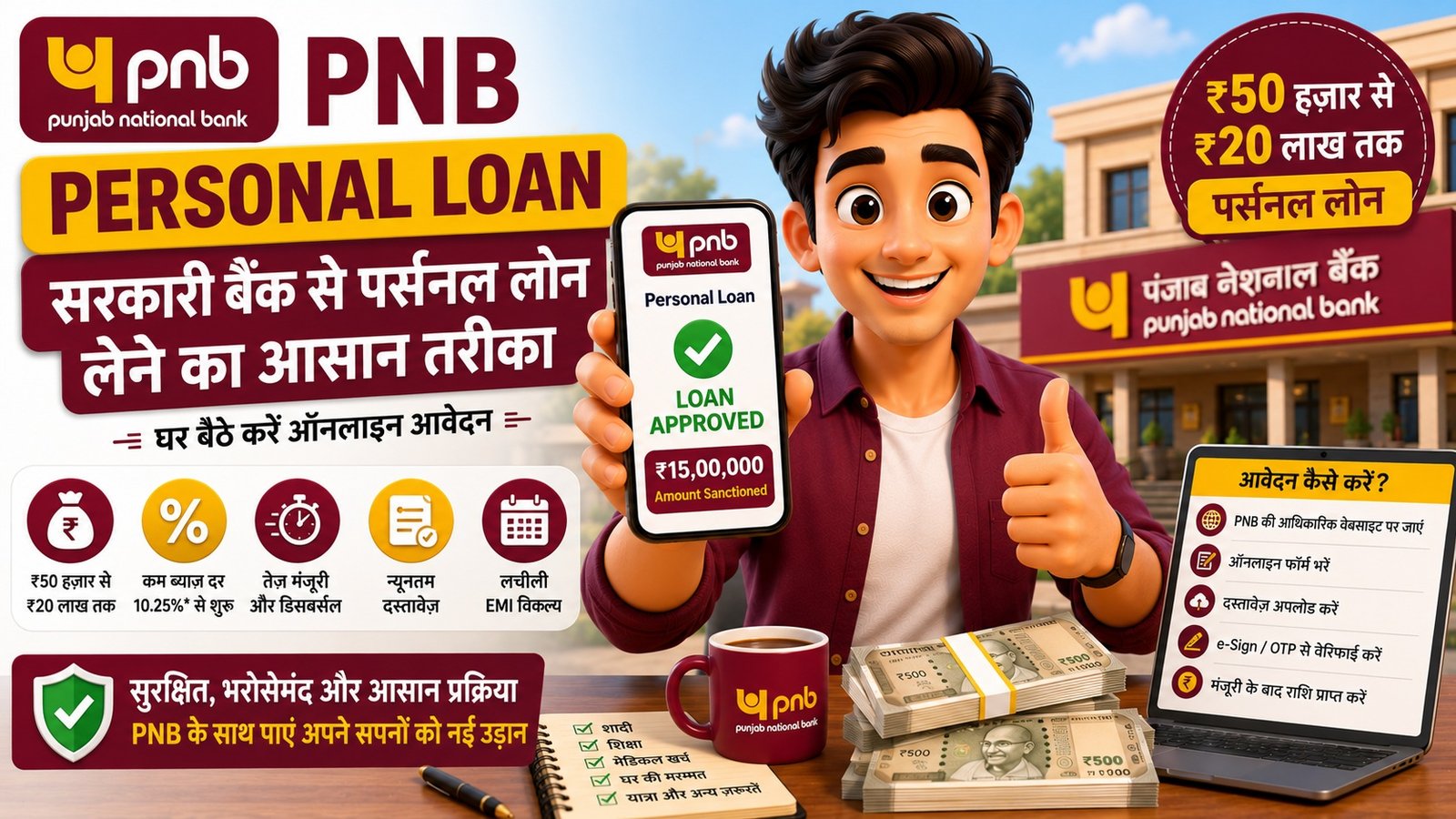 PNB Personal Loan Kaise Le : सरकारी बैंक से पर्सनल लोन लेने का आसान तरीका, जानिए पूरी जानकारी